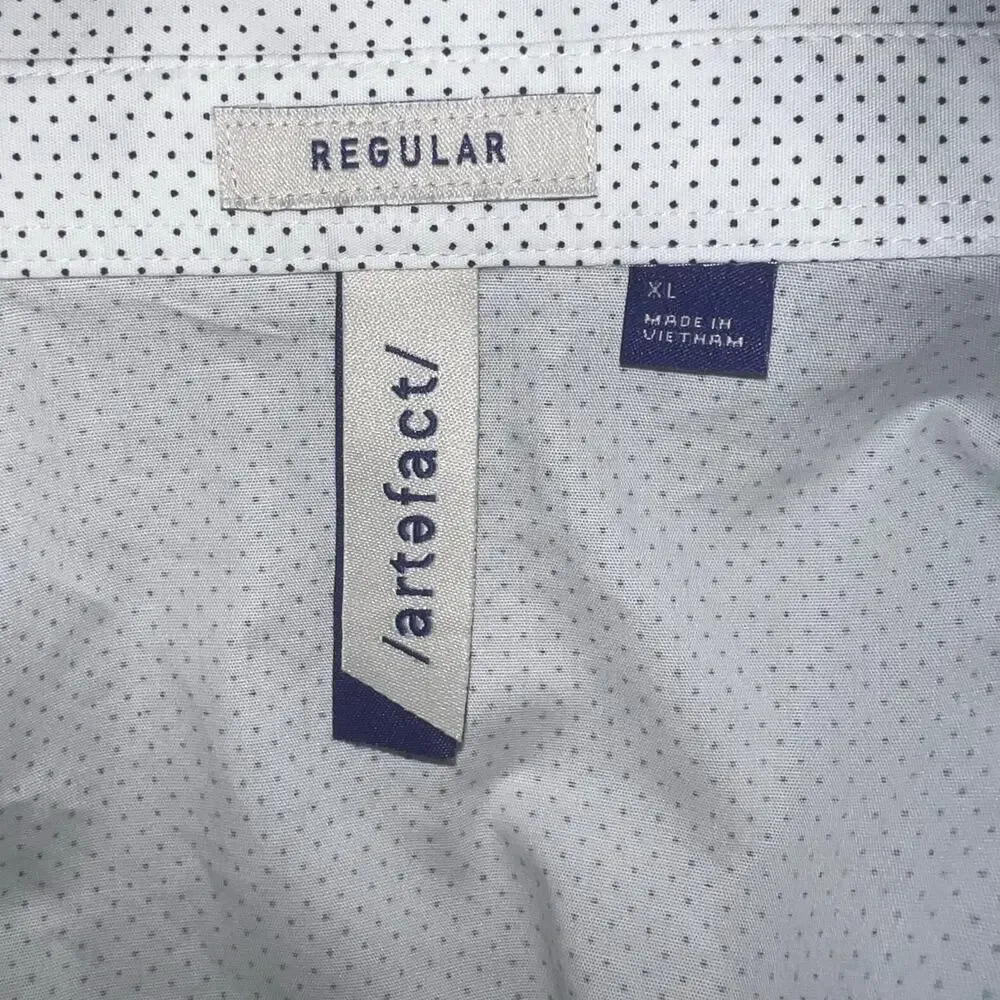Artefact men’s XL‎ microdot stretch long sleeve button front dress casual shirt￼